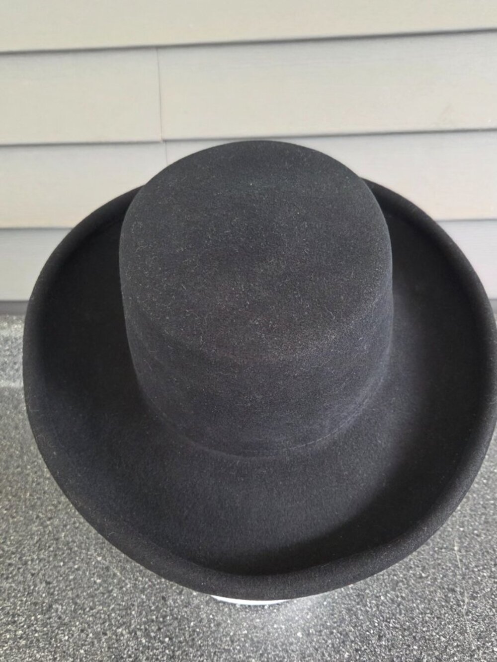 Black Hat with Turned Up Brim 100% Wool Felt The Scala Collection Unisex - Picture 2 of 7